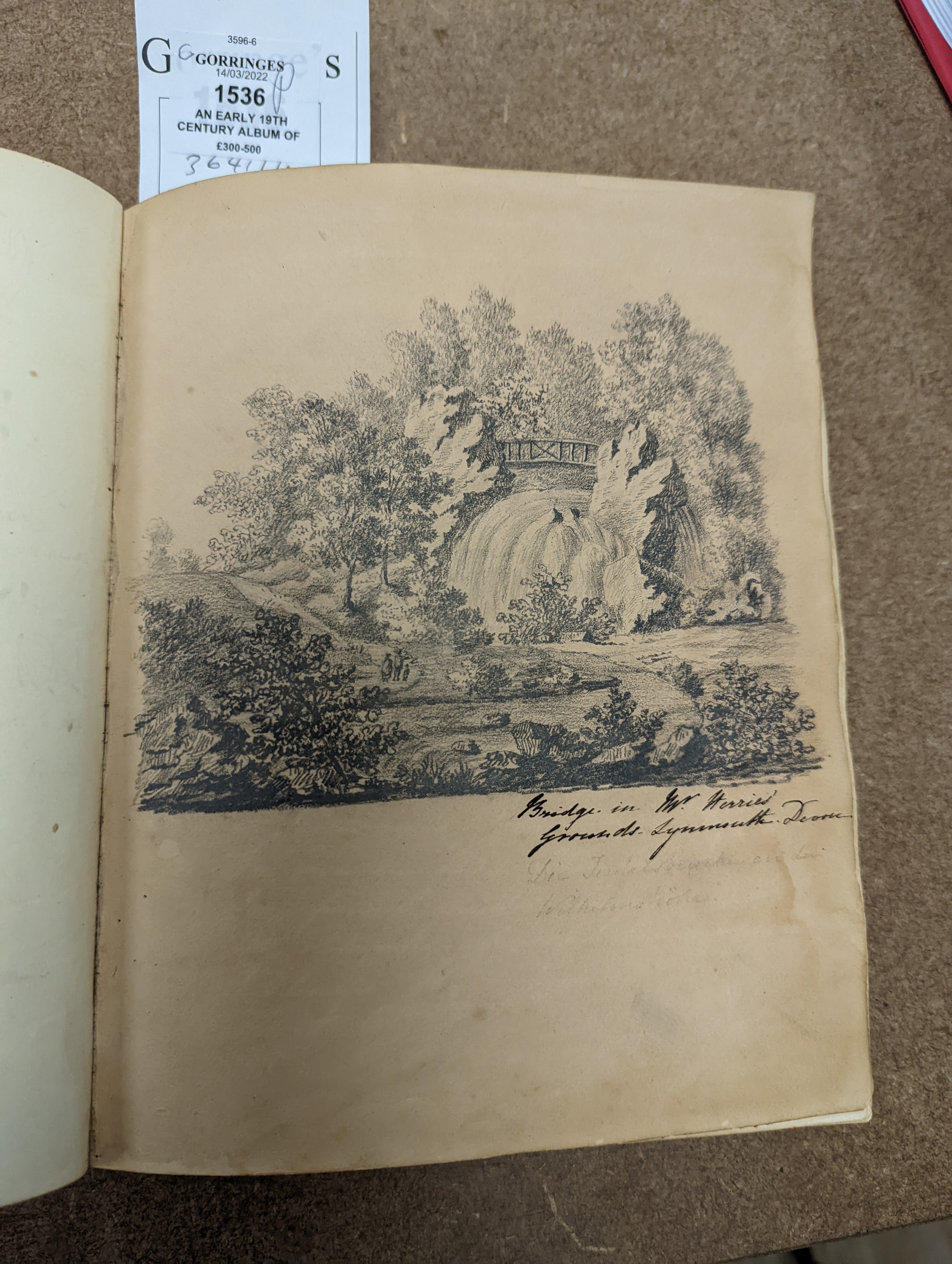 An early 19th century album of 152 watercolours, and pencil and ink drawings, including natural history still life subjects, land and seascapes and vignettes, many with accompanying verse and prose, by approximately 30 d